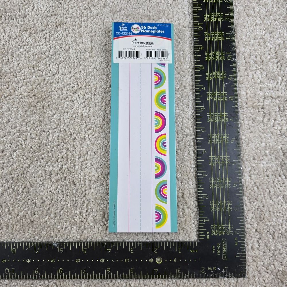 Carson Dellosa Desk Nameplates Rainbow Kind Vibes 36 Count CD-122144